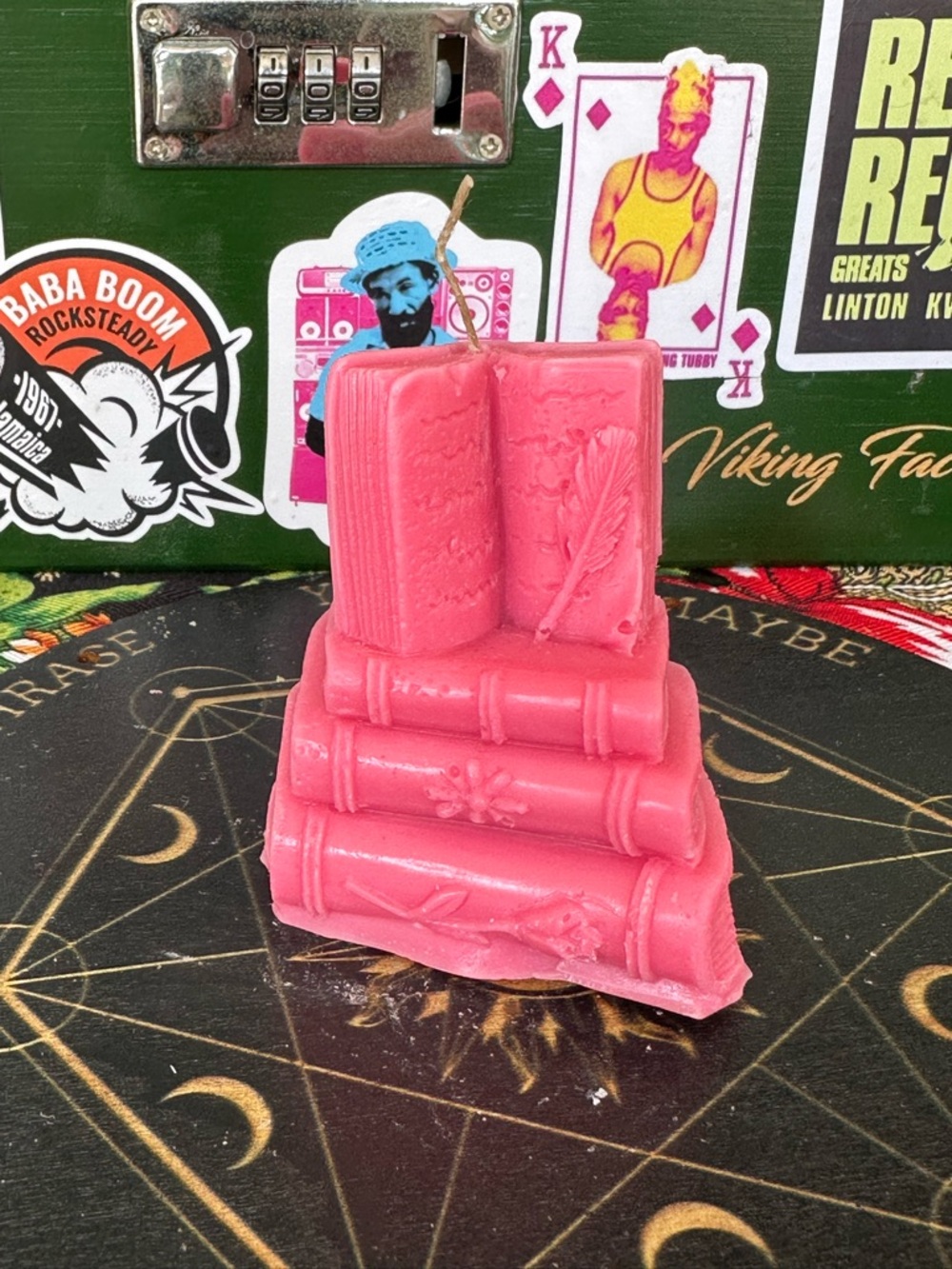 Grimoire Stack Candle | Open Book & Spell Library | Wisdom, Insight & Intention